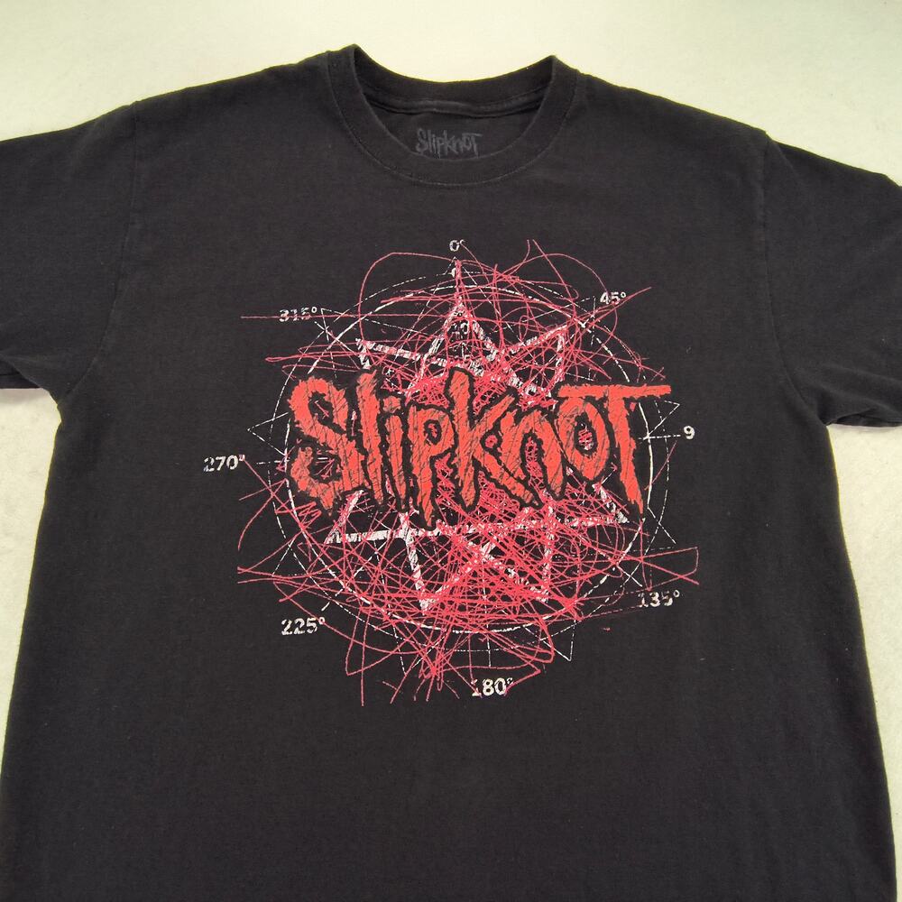 Slipknot Short Sleeve Casual Band Graphic T-Shirt Adult Mens Size M Black Red